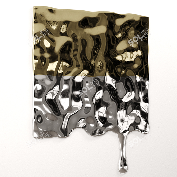 Metal Drop Geometric Relief Panel 3D model image 2