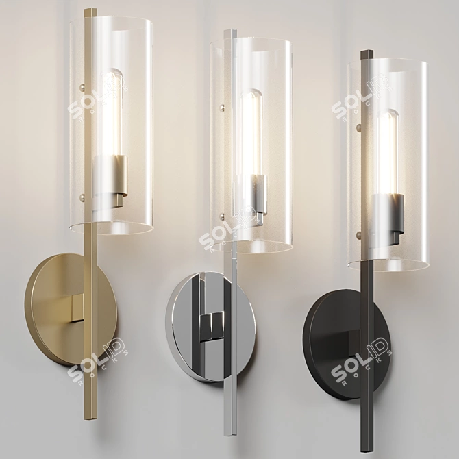 Vintage Elegance Wall Sconce Fixture 3D model image 3