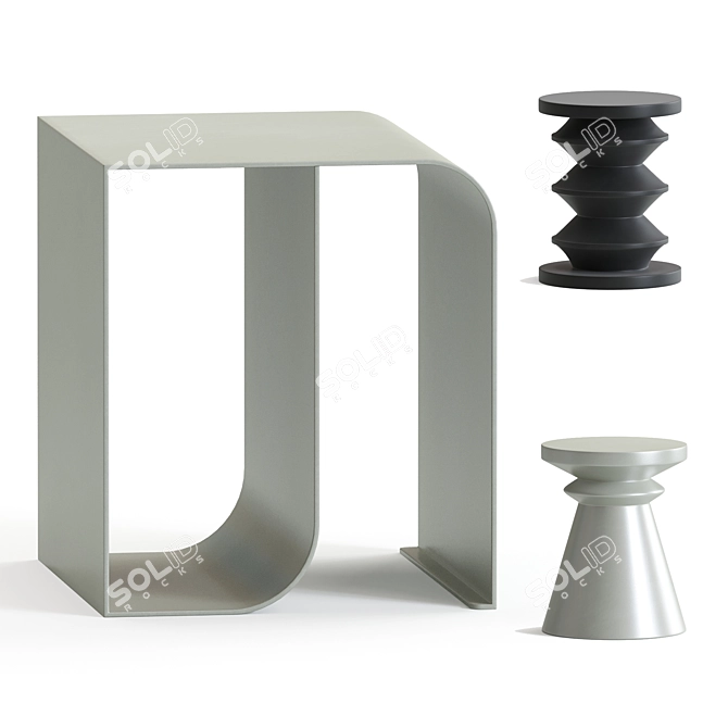 Alban Ondule Thilde Decor Set 3D model image 1