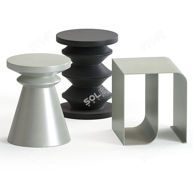 Alban Ondule Thilde Decor Set 3D model image 4