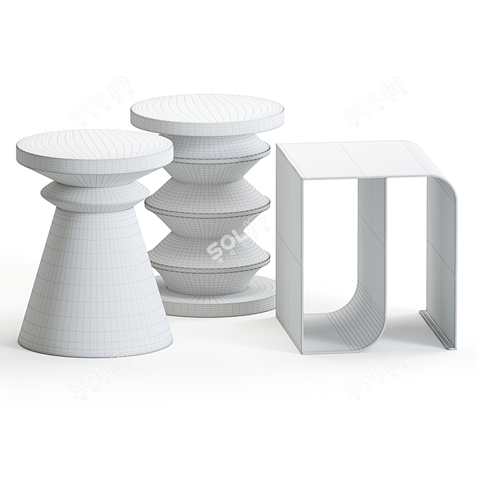 Alban Ondule Thilde Decor Set 3D model image 5