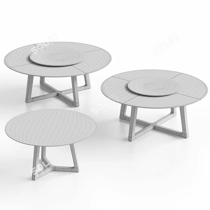 Customizable CONCORDE Table by Poliform 3D model image 4