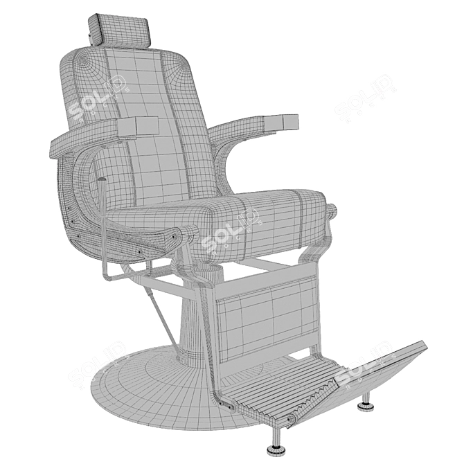 Classic Design Barber Chair "Jack 3D model image 2