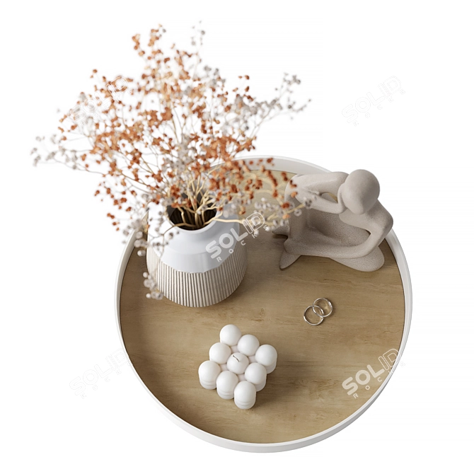 Scandinavian Style Decor Tray 3D model image 3