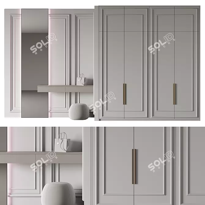 Customizable Storage Solution: Wardrobe №20 3D model image 1