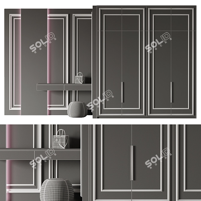 Customizable Storage Solution: Wardrobe №20 3D model image 2