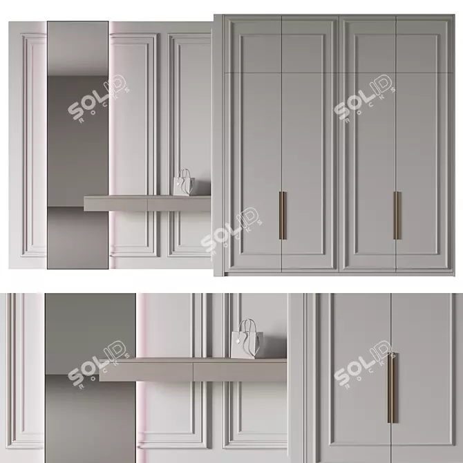 Customizable Storage Solution: Wardrobe №20 3D model image 5