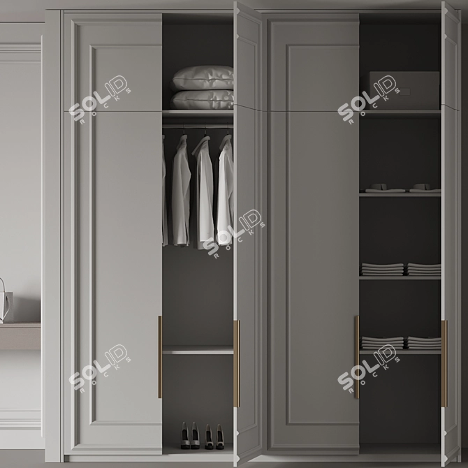 Customizable Storage Solution: Wardrobe №20 3D model image 9