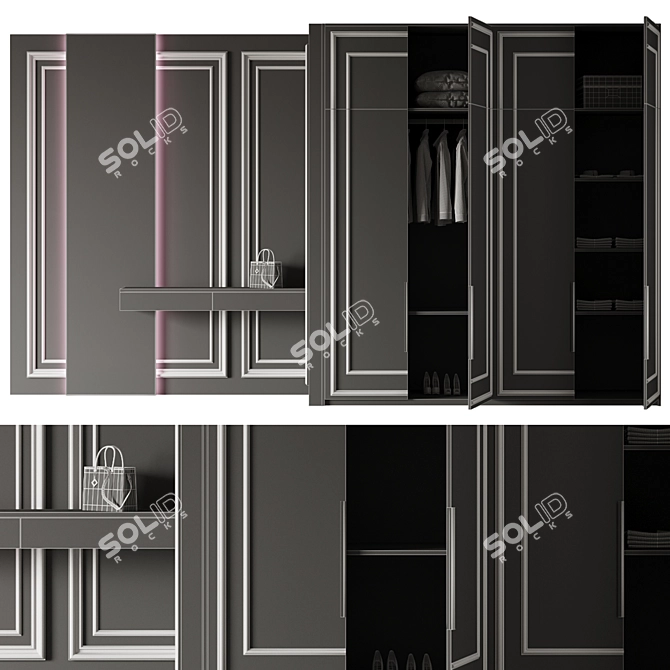 Customizable Storage Solution: Wardrobe №20 3D model image 11