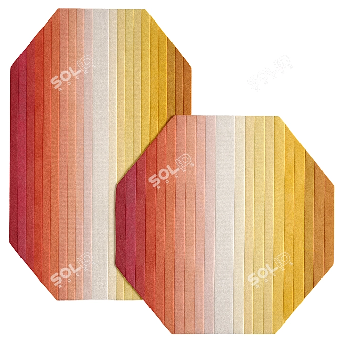 Maize Handwoven Maximus Rug 3D model image 3