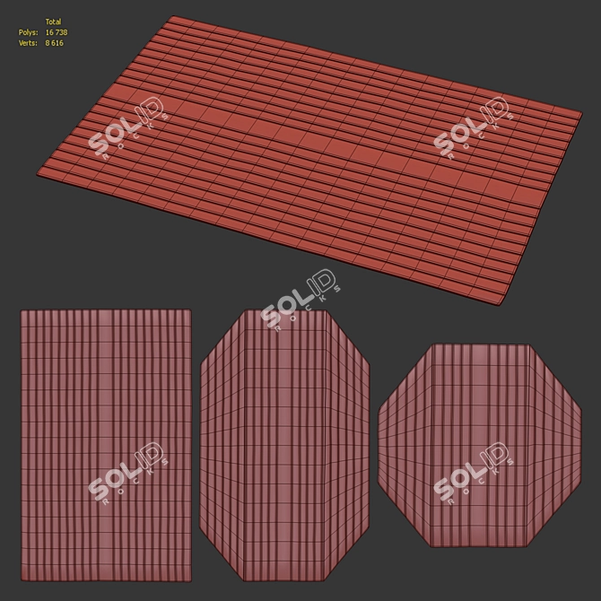 Maize Handwoven Maximus Rug 3D model image 7