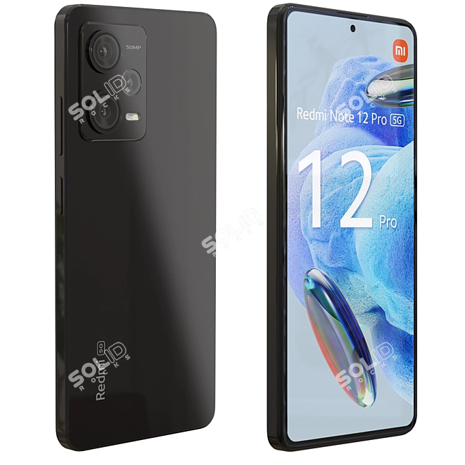 Detailed Redmi Note 12 Pro 5G 3D model image 3