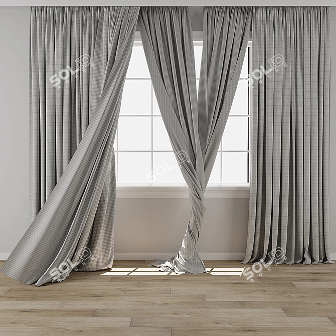 Minimalist Curtain Model Collection 3D model image 3