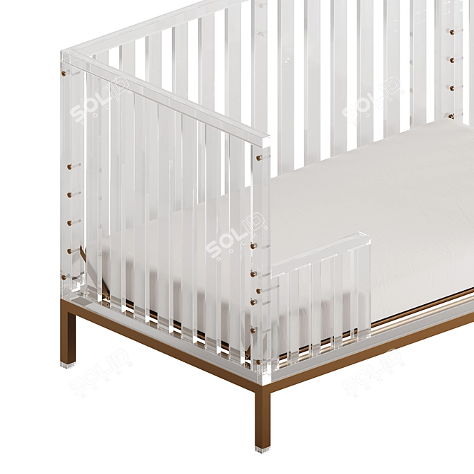 Luma Crib: Modern Nursery Elegance 3D model image 3