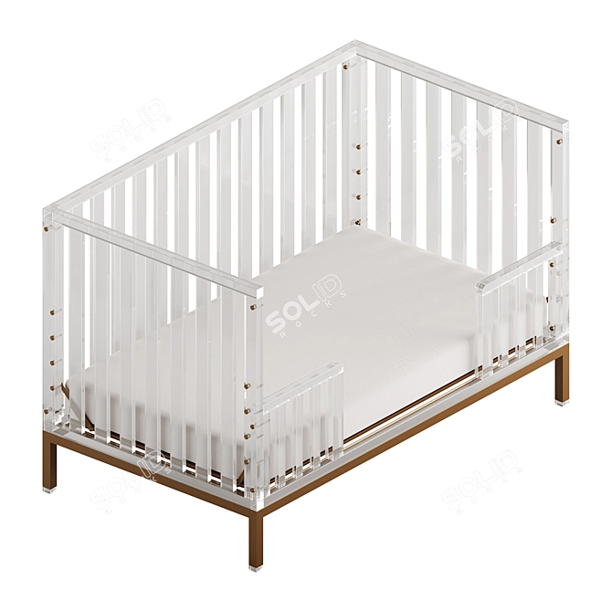 Luma Crib: Modern Nursery Elegance 3D model image 5