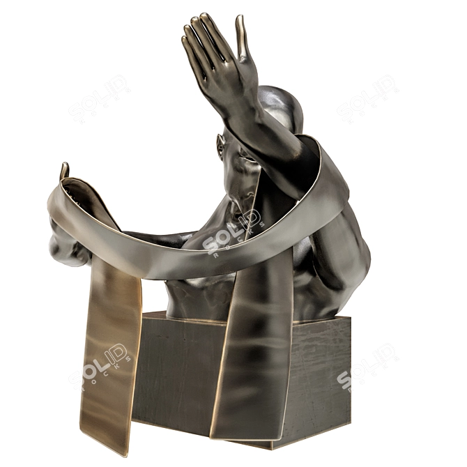 Modern Abstract Sculpture 3D Model 3D model image 2