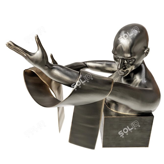 Modern Abstract Sculpture 3D Model 3D model image 3