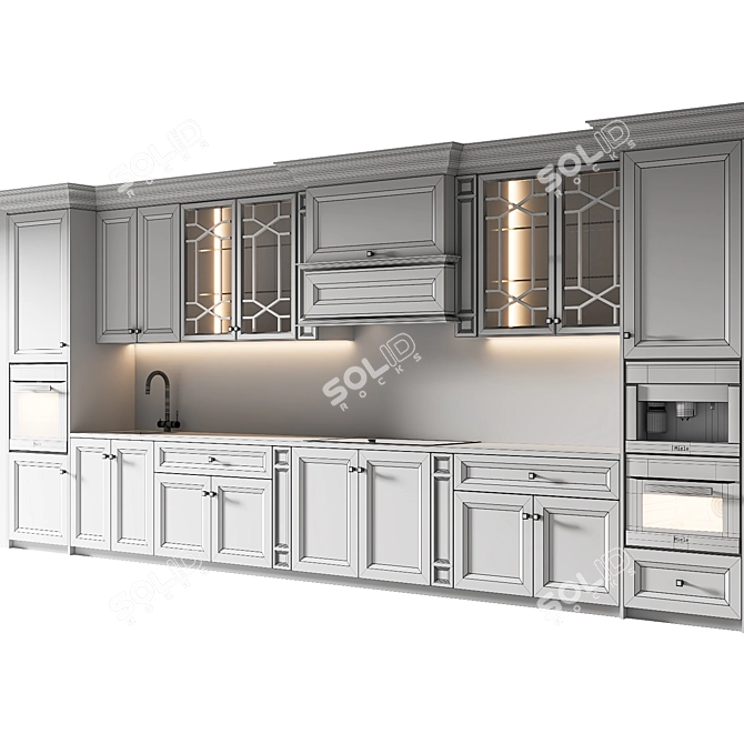 Modern Kitchen 3D Model 3D model image 9