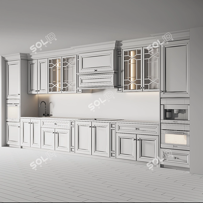 Modern Kitchen 3D Model 3D model image 26