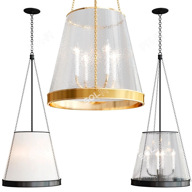 Elegant Reese Pendant Light 3D model image 1