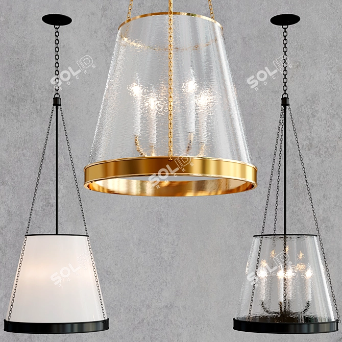 Elegant Reese Pendant Light 3D model image 4