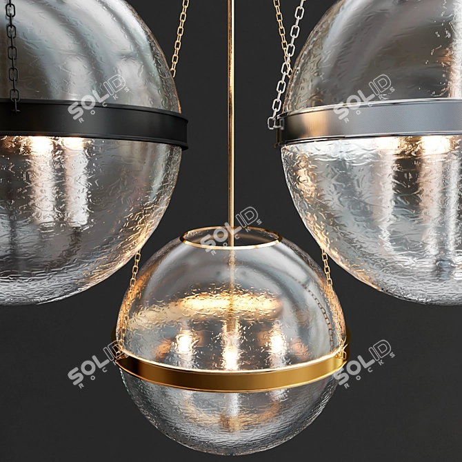 Mid-Century Reese Globe Pendant 3D model image 3
