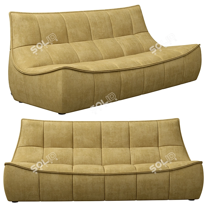 Retro Chic Montis Florence Sofa 3D model image 1