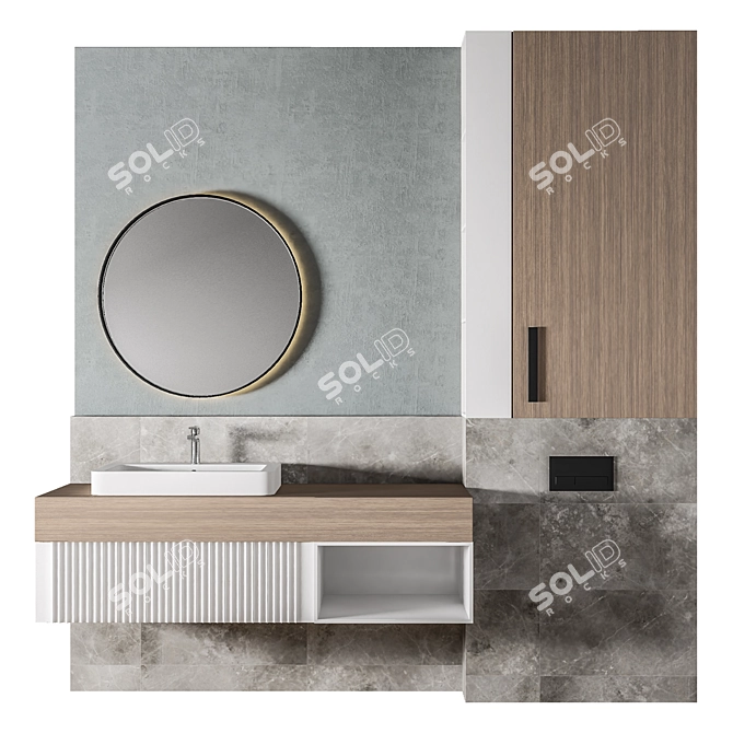 Luxury Bathroom 3D Model Kit 3D model image 1