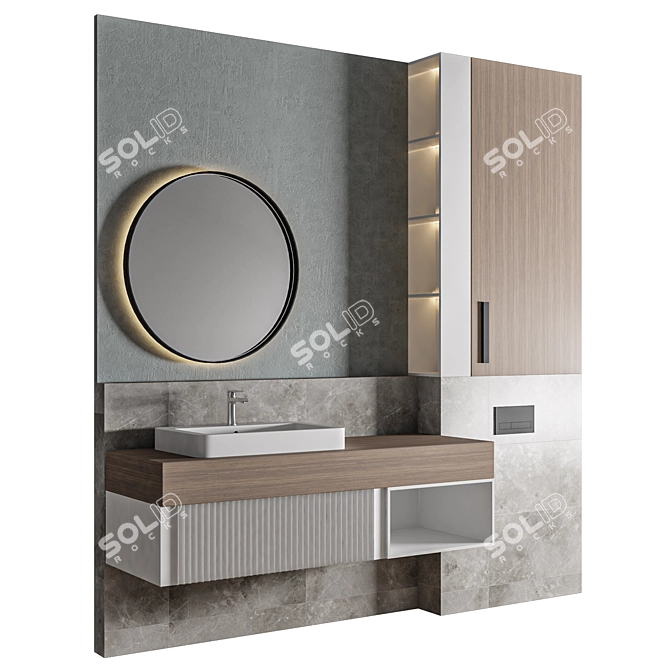 Luxury Bathroom 3D Model Kit 3D model image 2