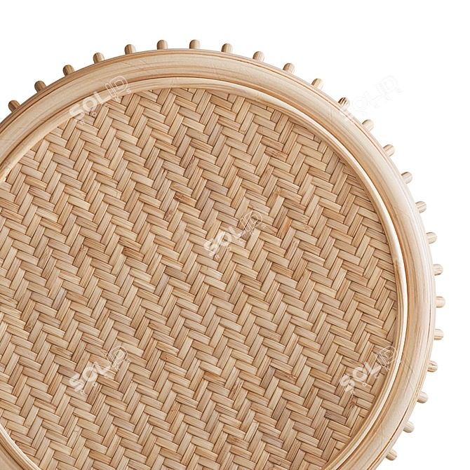 Rattan Coffee Table Set 3D model image 2