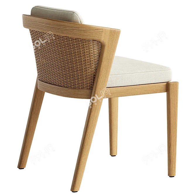 Elegant Malta Dining Chairs Set 3D model image 2