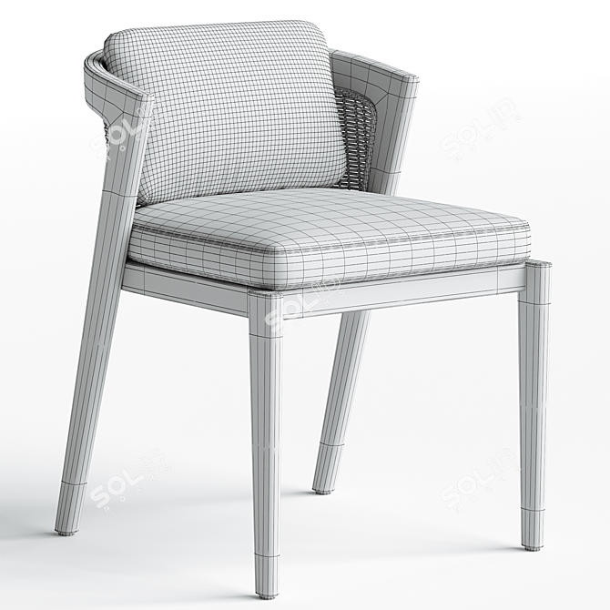 Elegant Malta Dining Chairs Set 3D model image 4