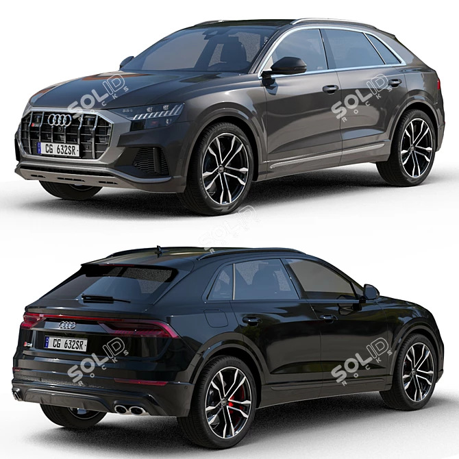 High-detail AUDI SQ8 3D Model 3D model image 4