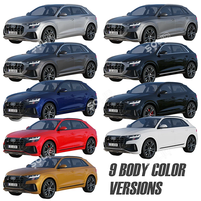 High-detail AUDI SQ8 3D Model 3D model image 6