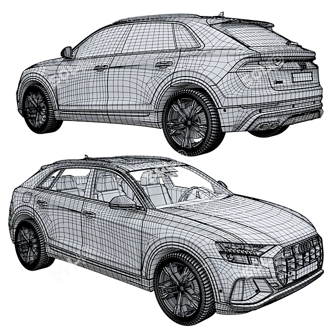 High-detail AUDI SQ8 3D Model 3D model image 7