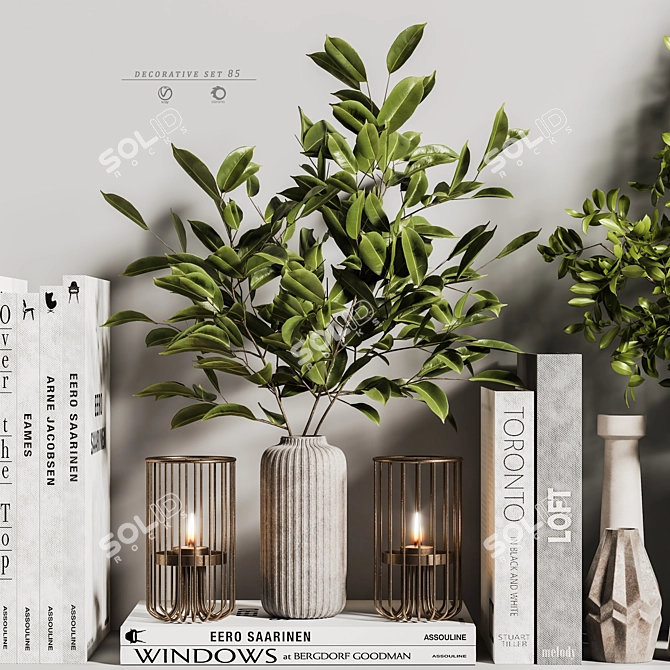 Elegance Decor Set 85 3D model image 6