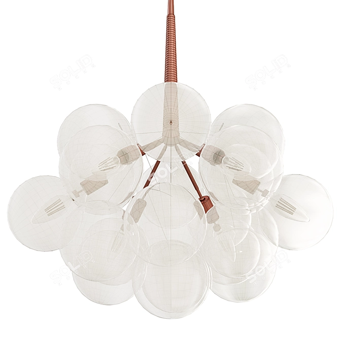 Luxury Designer Chandelier Bubbles A 3D model image 3