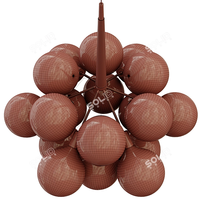 Luxury Designer Chandelier Bubbles A 3D model image 5