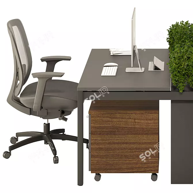 Modern Office Furniture Set No.4 3D model image 4