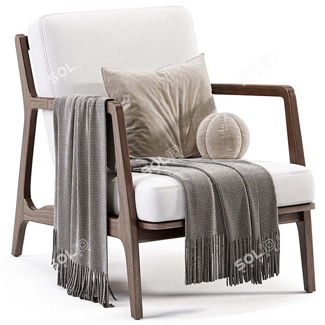 Modern Verity Lounge Chair-inspired Design 3D model image 1