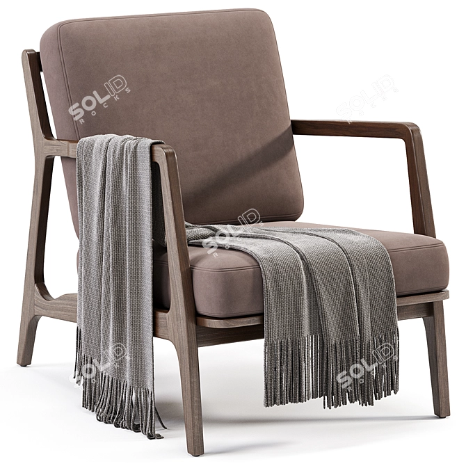 Modern Verity Lounge Chair-inspired Design 3D model image 3