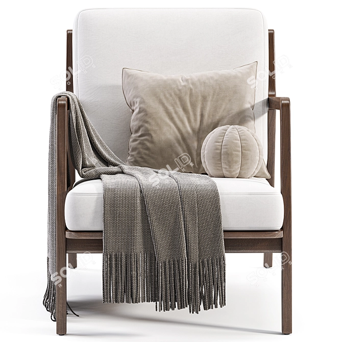 Modern Verity Lounge Chair-inspired Design 3D model image 4