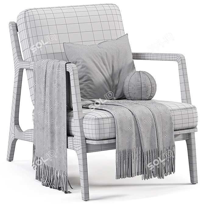 Modern Verity Lounge Chair-inspired Design 3D model image 5