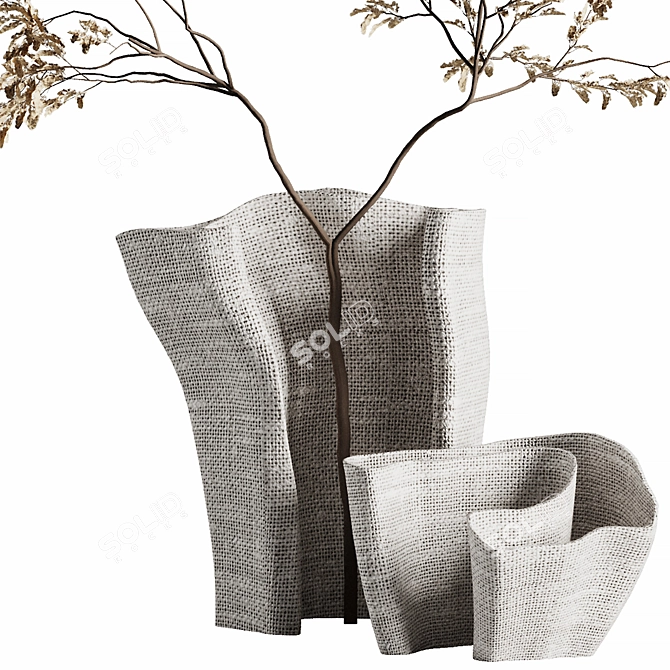 Eternal Beauty Dry Flower Bouquet 3D model image 2