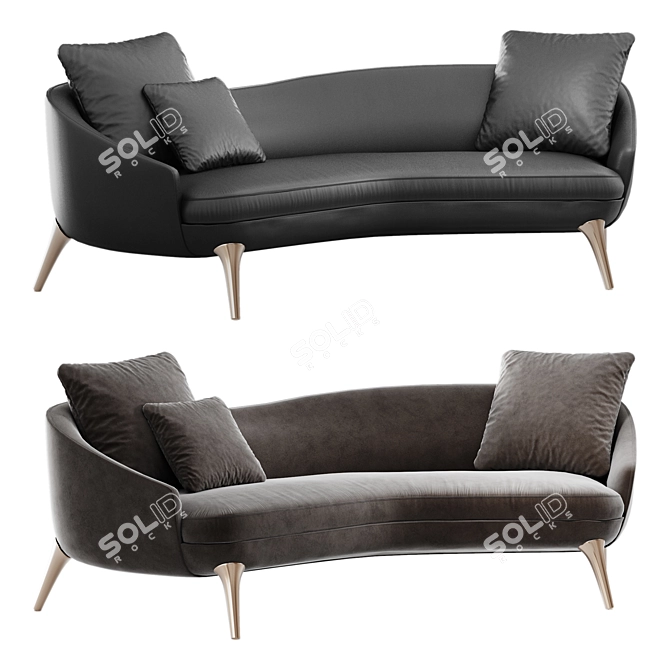 Modern Comfort Statement Sofa 3D model image 2