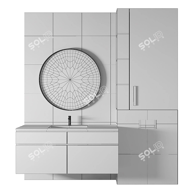 Luxury 3D Bathroom Model Render 3D model image 3