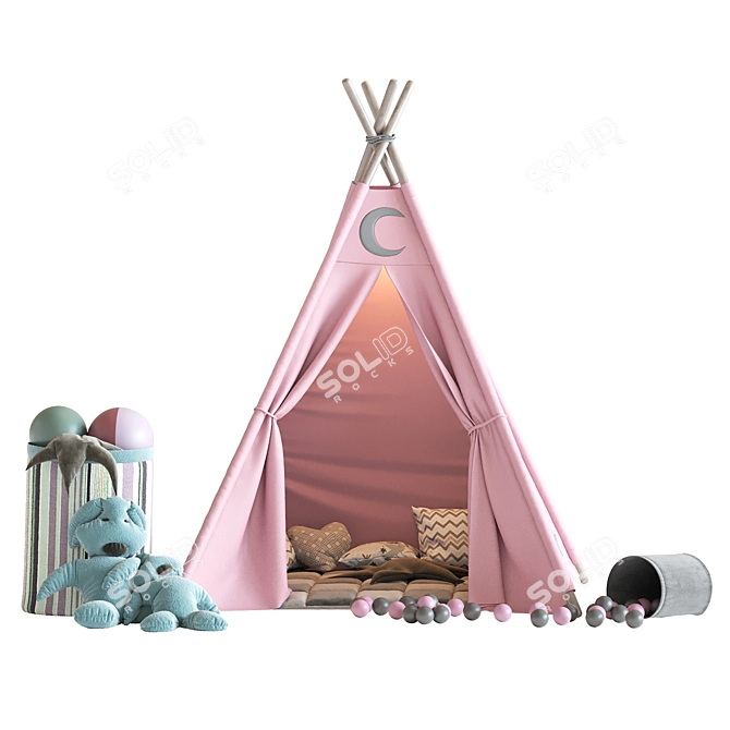 Kids Play Tent 2016 Version 3D model image 2