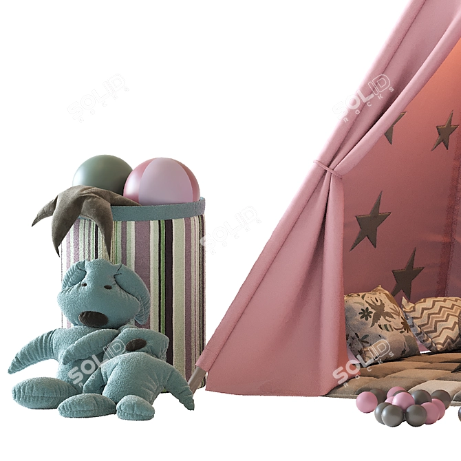 Kids Play Tent 2016 Version 3D model image 6