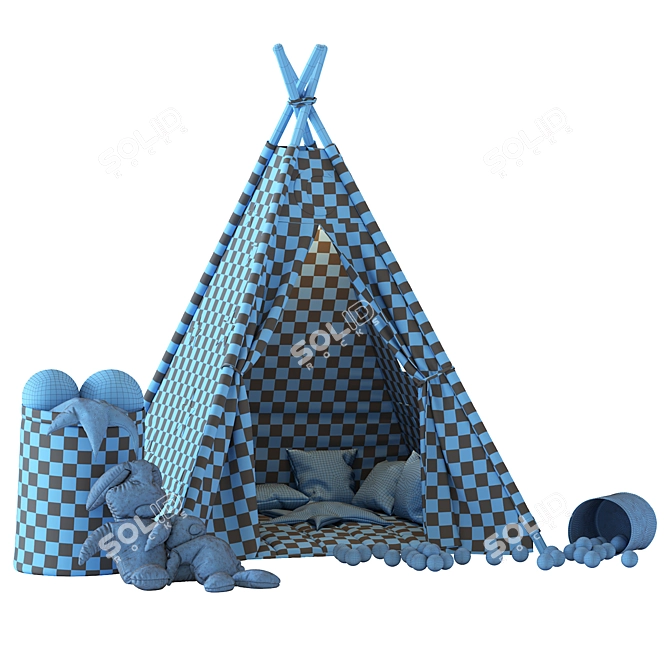 Kids Play Tent 2016 Version 3D model image 7