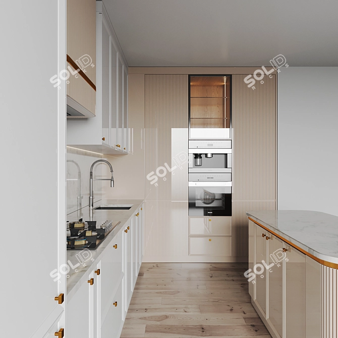 Modern Kitchen 3D Models Set 3D model image 3